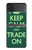 W3862 Keep Calm and Trade On Funda Carcasa Case y Caso Del Tirón Funda para Samsung Galaxy Z Flip 4