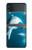 W3878 Dolphin Funda Carcasa Case y Caso Del Tirón Funda para Samsung Galaxy Z Flip 4