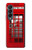 W0058 British Red Telephone Box Funda Carcasa Case y Caso Del Tirón Funda para Samsung Galaxy Z Fold 4