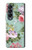 W2178 Flower Floral Art Painting Funda Carcasa Case y Caso Del Tirón Funda para Samsung Galaxy Z Fold 4