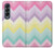 W3514 Rainbow Zigzag Funda Carcasa Case y Caso Del Tirón Funda para Samsung Galaxy Z Fold 4