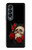 W3753 Dark Gothic Goth Skull Roses Funda Carcasa Case y Caso Del Tirón Funda para Samsung Galaxy Z Fold 4