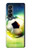W3844 Glowing Football Soccer Ball Funda Carcasa Case y Caso Del Tirón Funda para Samsung Galaxy Z Fold 4