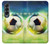 W3844 Glowing Football Soccer Ball Funda Carcasa Case y Caso Del Tirón Funda para Samsung Galaxy Z Fold 4