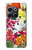 W3205 Retro Art Flowers Funda Carcasa Case y Caso Del Tirón Funda para OnePlus 10T