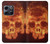 W3881 Fire Skull Funda Carcasa Case y Caso Del Tirón Funda para OnePlus 10T