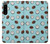 W3860 Coconut Dot Pattern Funda Carcasa Case y Caso Del Tirón Funda para Sony Xperia 5 IV