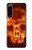 W3881 Fire Skull Funda Carcasa Case y Caso Del Tirón Funda para Sony Xperia 5 IV