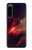 W3897 Red Nebula Space Funda Carcasa Case y Caso Del Tirón Funda para Sony Xperia 5 IV