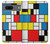 W3814 Piet Mondrian Line Art Composition Funda Carcasa Case y Caso Del Tirón Funda para Google Pixel 7