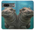 W3871 Cute Baby Hippo Hippopotamus Funda Carcasa Case y Caso Del Tirón Funda para Google Pixel 7