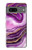 W3896 Purple Marble Gold Streaks Funda Carcasa Case y Caso Del Tirón Funda para Google Pixel 7