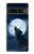 W3693 Grim White Wolf Full Moon Funda Carcasa Case y Caso Del Tirón Funda para Google Pixel 7 Pro