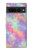 W3706 Pastel Rainbow Galaxy Pink Sky Funda Carcasa Case y Caso Del Tirón Funda para Google Pixel 7 Pro