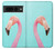 W3708 Pink Flamingo Funda Carcasa Case y Caso Del Tirón Funda para Google Pixel 7 Pro
