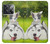 W3795 Kitten Cat Playful Siberian Husky Dog Paint Funda Carcasa Case y Caso Del Tirón Funda para OnePlus Ace Pro
