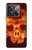 W3881 Fire Skull Funda Carcasa Case y Caso Del Tirón Funda para OnePlus Ace Pro