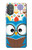 W2521 Cute Nerd Owl Cartoon Funda Carcasa Case y Caso Del Tirón Funda para Motorola Moto G Power 2022, G Play 2023