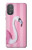 W3805 Flamingo Pink Pastel Funda Carcasa Case y Caso Del Tirón Funda para Motorola Moto G Power 2022, G Play 2023