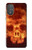 W3881 Fire Skull Funda Carcasa Case y Caso Del Tirón Funda para Motorola Moto G Power 2022, G Play 2023