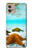 W1679 Starfish Sea Beach Funda Carcasa Case y Caso Del Tirón Funda para Motorola Moto G32