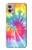 W1697 Tie Dye Colorful Graphic Printed Funda Carcasa Case y Caso Del Tirón Funda para Motorola Moto G32