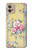 W2229 Vintage Flowers Funda Carcasa Case y Caso Del Tirón Funda para Motorola Moto G32