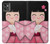 W3042 Japan Girl Hina Doll Kimono Sakura Funda Carcasa Case y Caso Del Tirón Funda para Motorola Moto G32