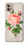 W3079 Vintage Pink Rose Funda Carcasa Case y Caso Del Tirón Funda para Motorola Moto G32