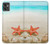 W3212 Sea Shells Starfish Beach Funda Carcasa Case y Caso Del Tirón Funda para Motorola Moto G32