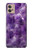 W3713 Purple Quartz Amethyst Graphic Printed Funda Carcasa Case y Caso Del Tirón Funda para Motorola Moto G32