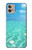 W3720 Summer Ocean Beach Funda Carcasa Case y Caso Del Tirón Funda para Motorola Moto G32