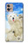 W3794 Arctic Polar Bear and Seal Paint Funda Carcasa Case y Caso Del Tirón Funda para Motorola Moto G32