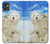 W3794 Arctic Polar Bear and Seal Paint Funda Carcasa Case y Caso Del Tirón Funda para Motorola Moto G32