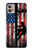 W3803 Electrician Lineman American Flag Funda Carcasa Case y Caso Del Tirón Funda para Motorola Moto G32