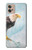 W3843 Bald Eagle On Ice Funda Carcasa Case y Caso Del Tirón Funda para Motorola Moto G32