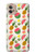 W3883 Fruit Pattern Funda Carcasa Case y Caso Del Tirón Funda para Motorola Moto G32