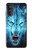 W0752 Blue Fire Grim Wolf Funda Carcasa Case y Caso Del Tirón Funda para Motorola Moto G52, G82 5G