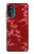 W3817 Red Floral Cherry blossom Pattern Funda Carcasa Case y Caso Del Tirón Funda para Motorola Moto G52, G82 5G