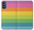 W2363 Rainbow Pattern Funda Carcasa Case y Caso Del Tirón Funda para Motorola Moto G62 5G