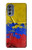 W3306 Colombia Flag Vintage Football Graphic Funda Carcasa Case y Caso Del Tirón Funda para Motorola Moto G62 5G