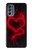 W3682 Devil Heart Funda Carcasa Case y Caso Del Tirón Funda para Motorola Moto G62 5G