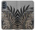 W3692 Gray Black Palm Leaves Funda Carcasa Case y Caso Del Tirón Funda para Motorola Moto G62 5G