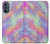 W3706 Pastel Rainbow Galaxy Pink Sky Funda Carcasa Case y Caso Del Tirón Funda para Motorola Moto G62 5G