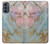 W3717 Rose Gold Blue Pastel Marble Graphic Printed Funda Carcasa Case y Caso Del Tirón Funda para Motorola Moto G62 5G
