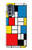 W3814 Piet Mondrian Line Art Composition Funda Carcasa Case y Caso Del Tirón Funda para Motorola Moto G62 5G