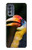 W3876 Colorful Hornbill Funda Carcasa Case y Caso Del Tirón Funda para Motorola Moto G62 5G