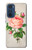 W3079 Vintage Pink Rose Funda Carcasa Case y Caso Del Tirón Funda para Motorola Edge 30