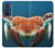 W3497 Green Sea Turtle Funda Carcasa Case y Caso Del Tirón Funda para Motorola Edge 30