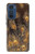 W3691 Gold Peacock Feather Funda Carcasa Case y Caso Del Tirón Funda para Motorola Edge 30